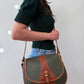 1990s Vintage COACH 4205 Lariat Bag in Green Pebble Leather - Made in Italy 1992 - RARE