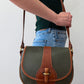 1990s Vintage COACH 4205 Lariat Bag in Green Pebble Leather - Made in Italy 1992 - RARE