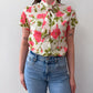 1950s Vintage Peony Garden Blouse