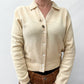 1950s Vintage Cream Cashmere Cardigan Made in Scotland for Abercrombie & Fitch