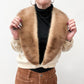 1950s Vintage Cream 100% Pure Virgin Cashmere Cardigan with Mink Collar