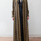 1970s Vintage Romantic Dark Floral Tapestry Duster Coat Jacket