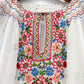 1930s Vintage Hungarian Embroidered Gauze Folk Peasant Blouse