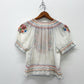 1930s Vintage Hungarian Embroidered Gauze Folk Peasant Blouse