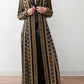1970s Vintage Romantic Dark Floral Tapestry Duster Coat Jacket