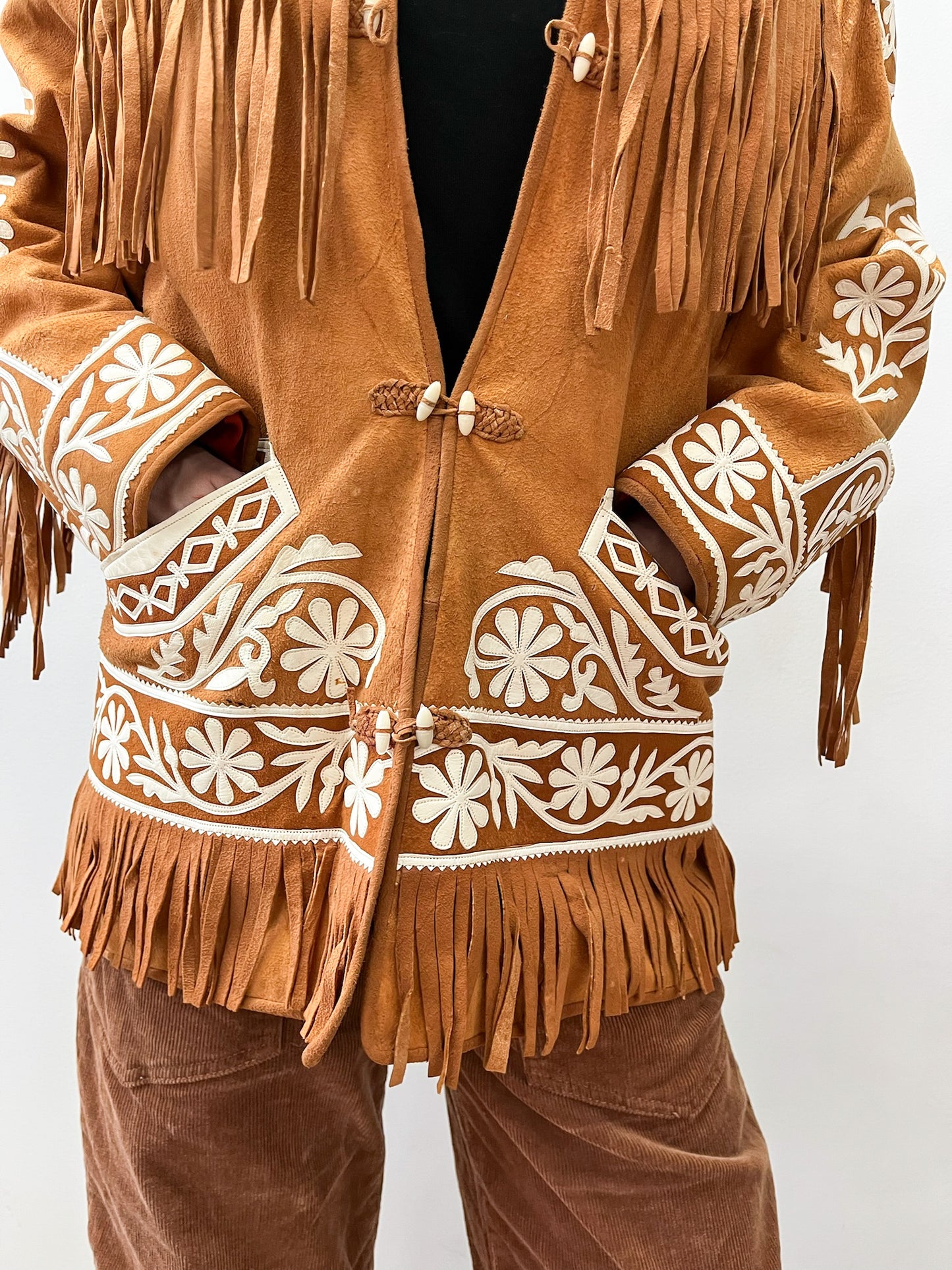 1940s - 1950s Vintage Mexican Tamaulipeca Cuera Embroidered Jacket - RARE!