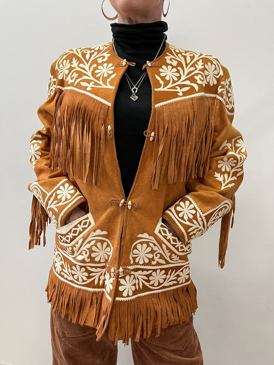 1940s - 1950s Vintage Mexican Tamaulipeca Cuera Embroidered Jacket - RARE!