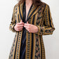 1970s Vintage Romantic Dark Floral Tapestry Duster Coat Jacket