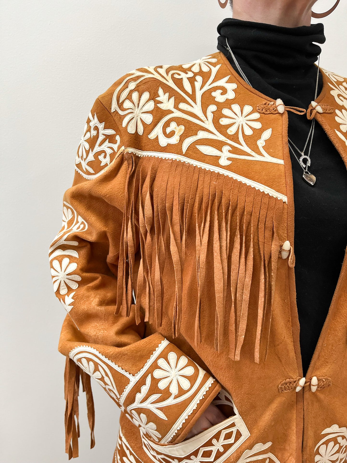 1940s - 1950s Vintage Mexican Tamaulipeca Cuera Embroidered Jacket - RARE!