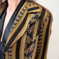 1970s Vintage Romantic Dark Floral Tapestry Duster Coat Jacket