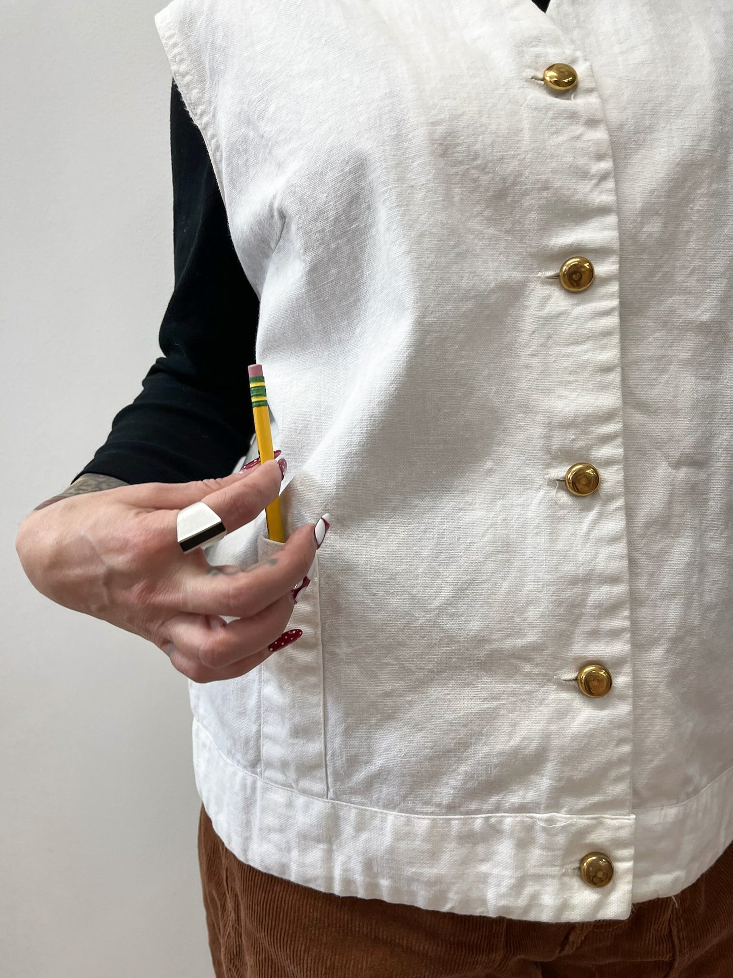 1950s 1960s Vintage Senior Signature Autograph Vest w/ Pen Pocket dated 1958 - 61 RARE!