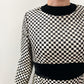 1960s Vintage Elinor Simmons for Malcolm Starr Black and White Ribbon Checkerboard Dress - RARE!