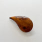 1950s Vintage Burlwood Teardrop Brooch Pin