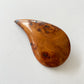 1950s Vintage Burlwood Teardrop Brooch Pin