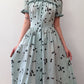 1950s Vintage Paint Splatter Fit and Flare Dress