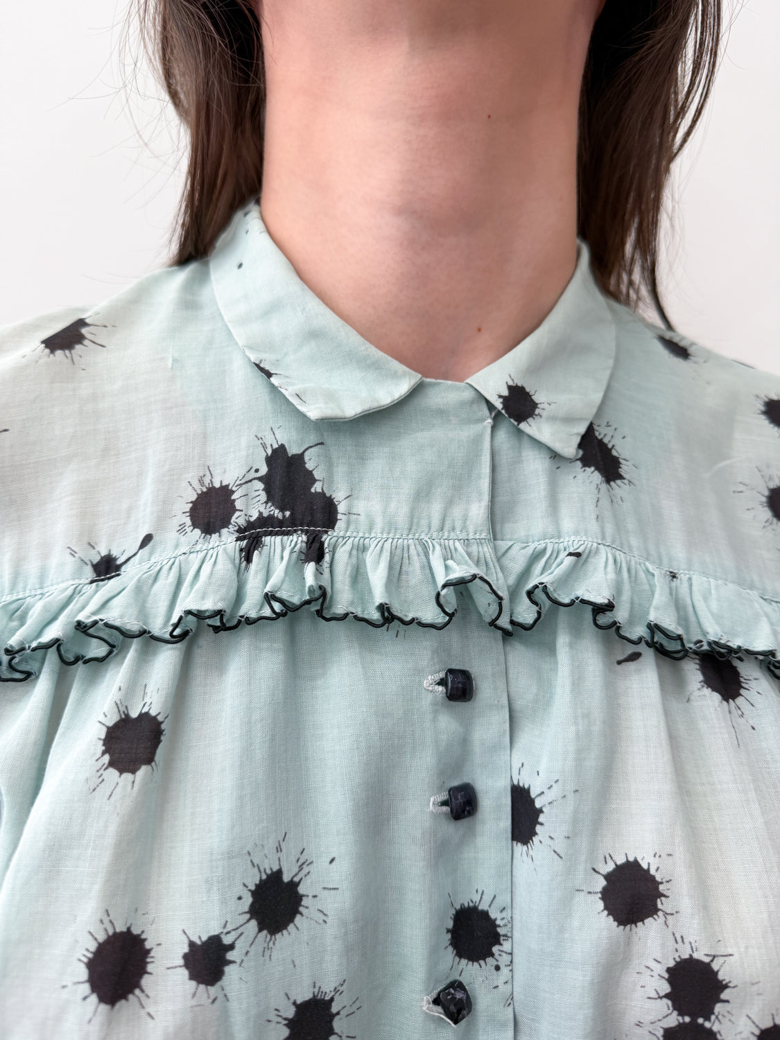 1950s Vintage Paint Splatter Fit and Flare Dress