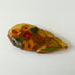 1940s Vintage Apple Juice Bakelite Flower Bouquet Reverse Carved Shoe / Dress / Money Clip