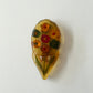1940s Vintage Apple Juice Bakelite Flower Bouquet Reverse Carved Shoe / Dress / Money Clip