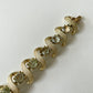 1950s Vintage Rhinestone Studded Golden Bracelet