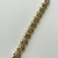 1950s Vintage Rhinestone Studded Golden Bracelet