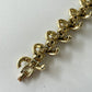 1950s Vintage Rhinestone Studded Golden Bracelet