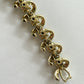 1950s Vintage Rhinestone Studded Golden Bracelet