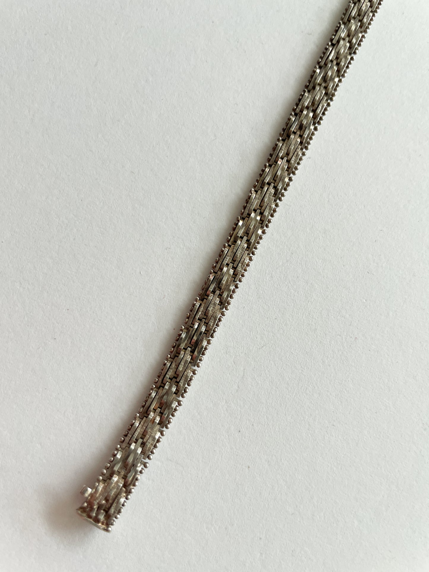 1980s Vintage Italian Riccio Sterling Silver Bracelet