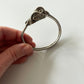 1960s Vintage Sterling Silver Double Ram Heads Aries Cuff Bracelet