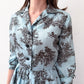 1960s Vintage Nelly Don Novelty Pastoral Print Shirtwaist Dress