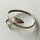 1990s Vintage Sterling Silver Dolphin Wrap Around Cuff Bracelet