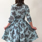 1960s Vintage Nelly Don Novelty Pastoral Print Shirtwaist Dress