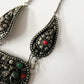 1970s Vintage Heart & Teardrop Statement Necklace