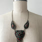 1970s Vintage Heart & Teardrop Statement Necklace