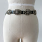 1970s Vintage Navajo Sandcast Sterling Silver and Leather Concho Belt