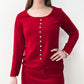 1960s Vintage Red Velvet Shift with Rhinestones