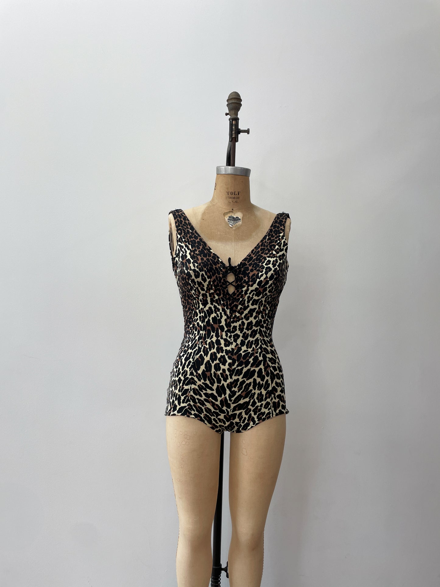 1960s Vintage Iconic Cole of California Leopard Print One Piece Swimsuit Female Animal Collection