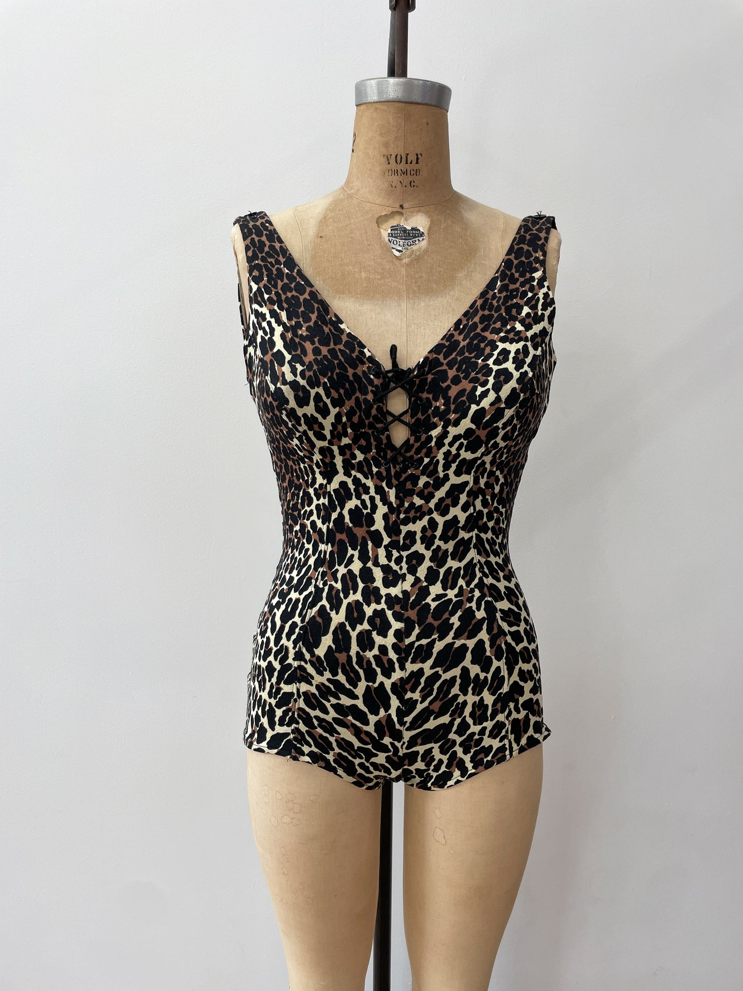 1960s Vintage Iconic Cole of California Leopard Print One Piece Swimsuit Female Animal Collection