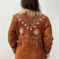 1970s Vintage Embroidered Curly Lamb Full Length Afghan Penny Lane Almost Famous Coat
