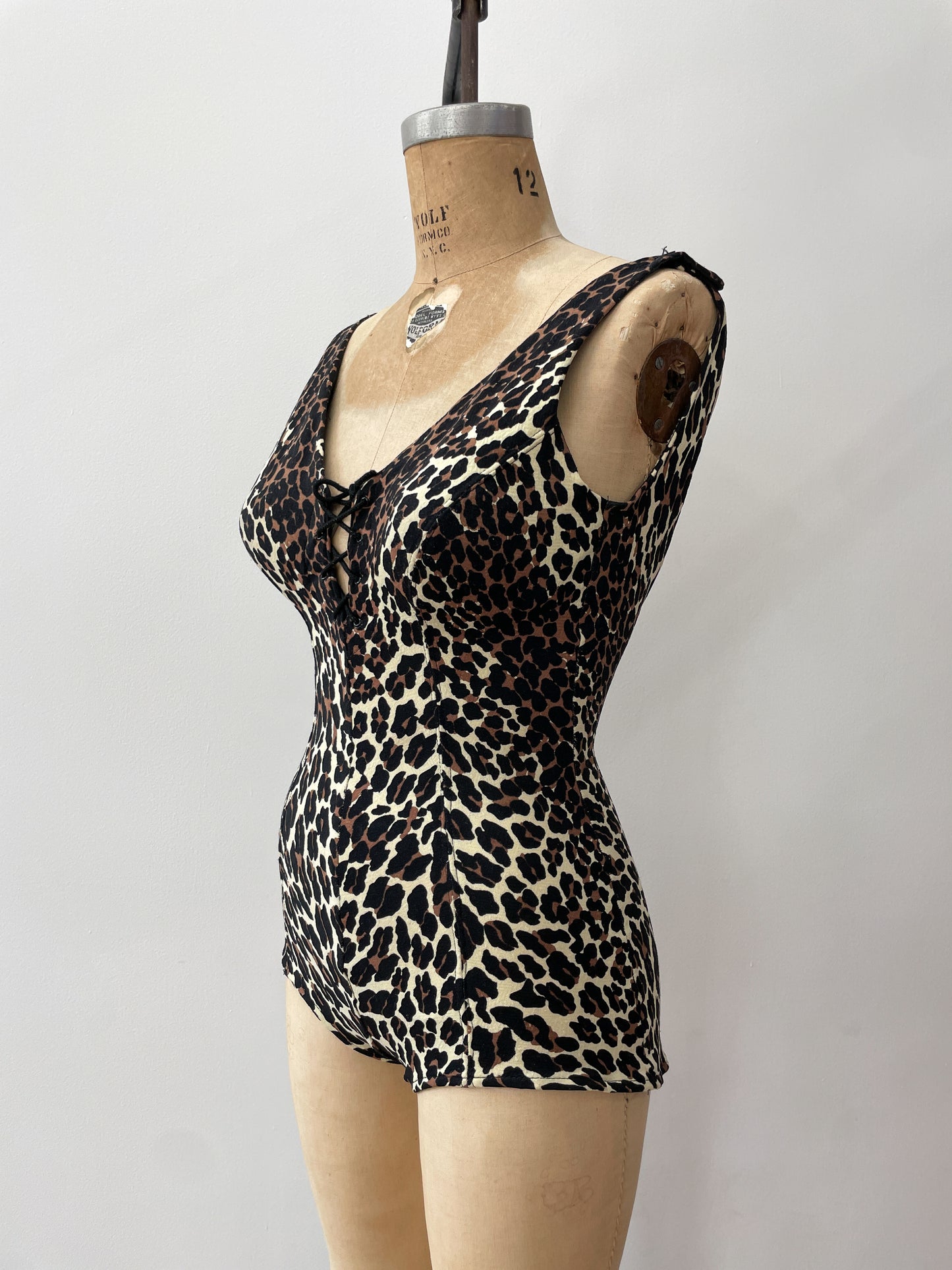 1960s Vintage Iconic Cole of California Leopard Print One Piece Swimsuit Female Animal Collection