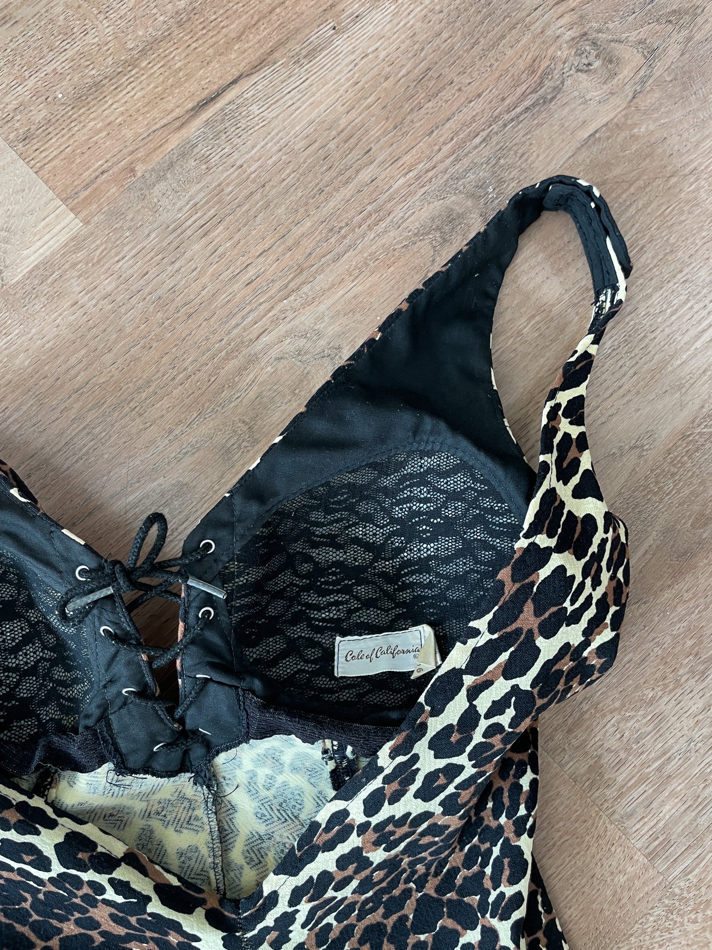 1960s Vintage Iconic Cole of California Leopard Print One Piece Swimsuit Female Animal Collection