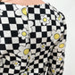 1990s does the 1960s Checkerboard Daisy Mod Ska Mini Dress