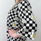 1990s does the 1960s Checkerboard Daisy Mod Ska Mini Dress