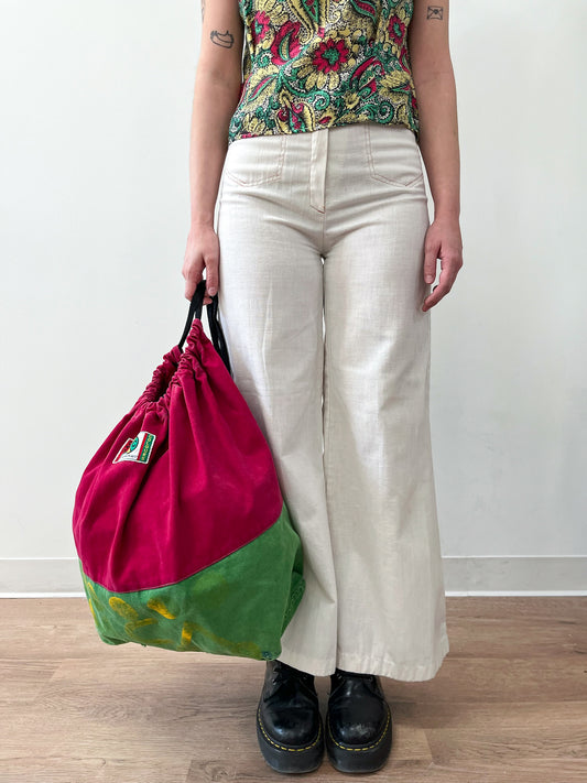 1990s Vintage Cross Colors Hip Hop Drawstring Large Duffle Bag - RARE! YA DIG!