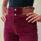 1970s Vintage Burgundy Corduroy Bell Bottoms