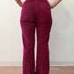 1970s Vintage Burgundy Corduroy Bell Bottoms