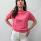 1970s Vintage Bright Bubblegum Pink Short Sleeve Raglan Crewneck