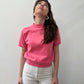 1970s Vintage Bright Bubblegum Pink Short Sleeve Raglan Crewneck