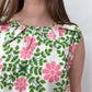 1960s Vintage Floral Kaleidoscope Cotton Petal Collar Mod Shift Dress