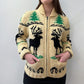 1950s Vintage Elk in the Forest Cowichan Zip Up Sweater