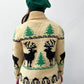 1950s Vintage Elk in the Forest Cowichan Zip Up Sweater